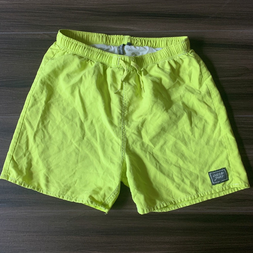Catch Surf Neon Green Mens Swim Trunks